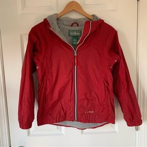 L.L. Bean (Size 10) Red Full Zip Jacket with Hood